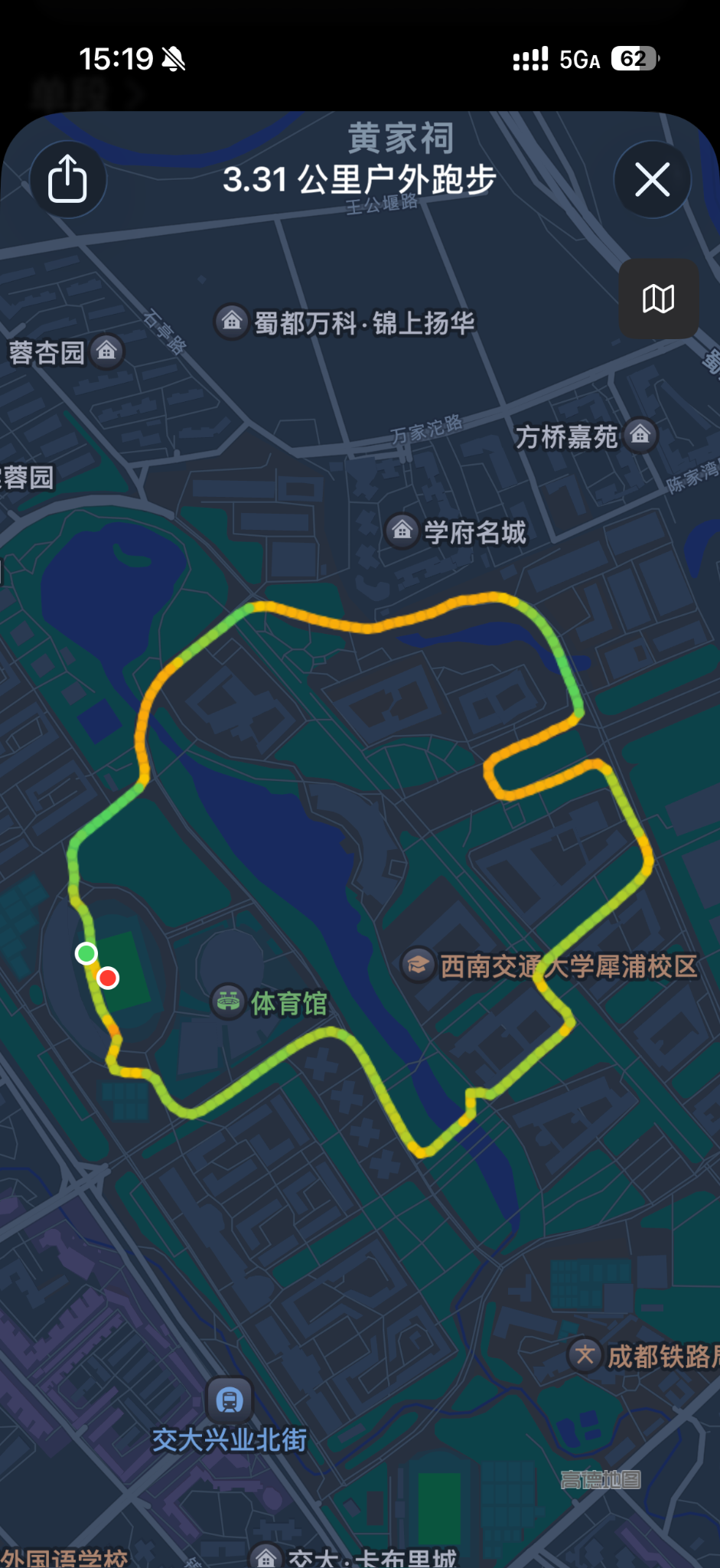 “运达杯”环校跑路线
